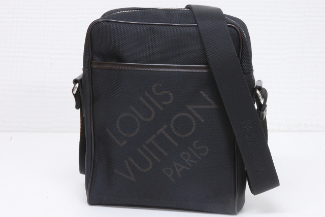 LOUIS VUITTON◇シタダンNM_ダミエ・ジェアン_BLK/ナイロン/ネイビー