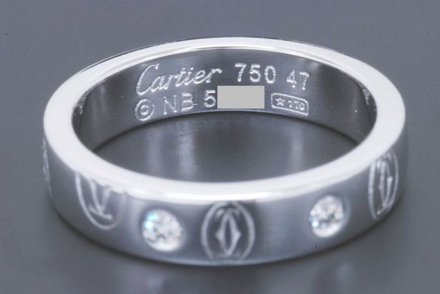 Cartier カルティエ　バースデーリング　5P ダイヤ入り　新品仕上げリング(指輪)