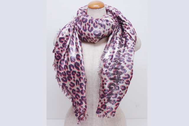 ルイヴィトン ストール エトール レオパード ピンク