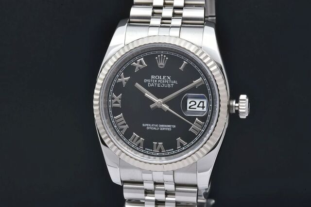 ロレックス ROLEX デイトジャスト 36 116234 ブラック文字盤  腕時計 メンズ