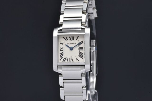 カルティエ CARTIER タンクフランセーズSM 2384 W51008Q3 クォーツ 腕時計 SS シルバー