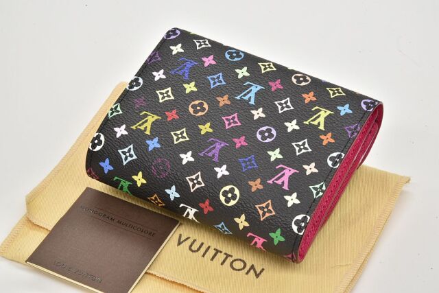 ルイヴィトン LOUIS VUITTON ポルトフォイユ アンソリット M60271 モノグラムマルチカラー ロングウォレット 長財布 モノグラムマルチカラーキャンバス ノワール ブラック×マルチカラー