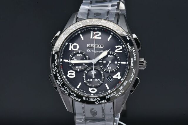 SEIKO セイコー  BRIGHTZ ブライツ 腕時計 SAGA297 8B92-0AZ0 チタン   ブラック   20周年記念モデル ソーラー電波 クロノグラフ 【本物保証】