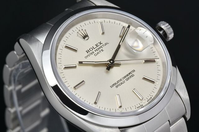 【116915】ROLEX ロレックス  15200 オイスターパーペチュアル デイト シルバーダイヤル T番 SS 自動巻き 保証書 当店オリジナルボックス 腕時計 時計 WATCH メンズ 男性 男 紳士