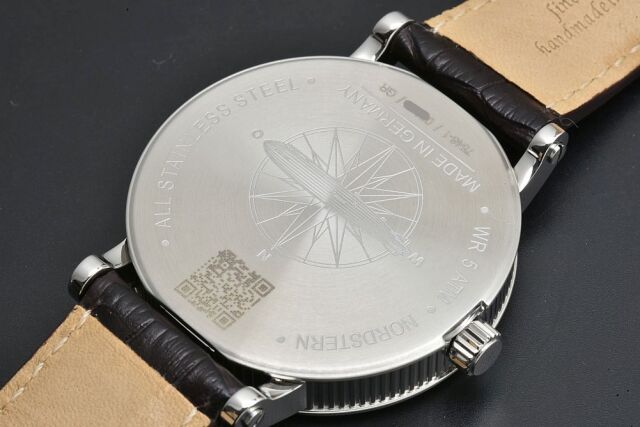 ツェッペリン ZEPPELIN 7546-1 ノルドスタン GMT メンズ SS/革 クォーツ 白文字盤