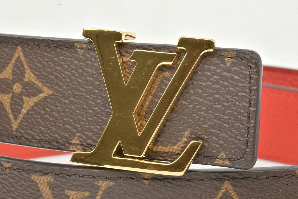 駅南やまご質店オンラインショップ / ヴィトン モノグラム サンチュール LV イニシャル 30MM リバーシブル ベルト 75/30  ルージュM0322