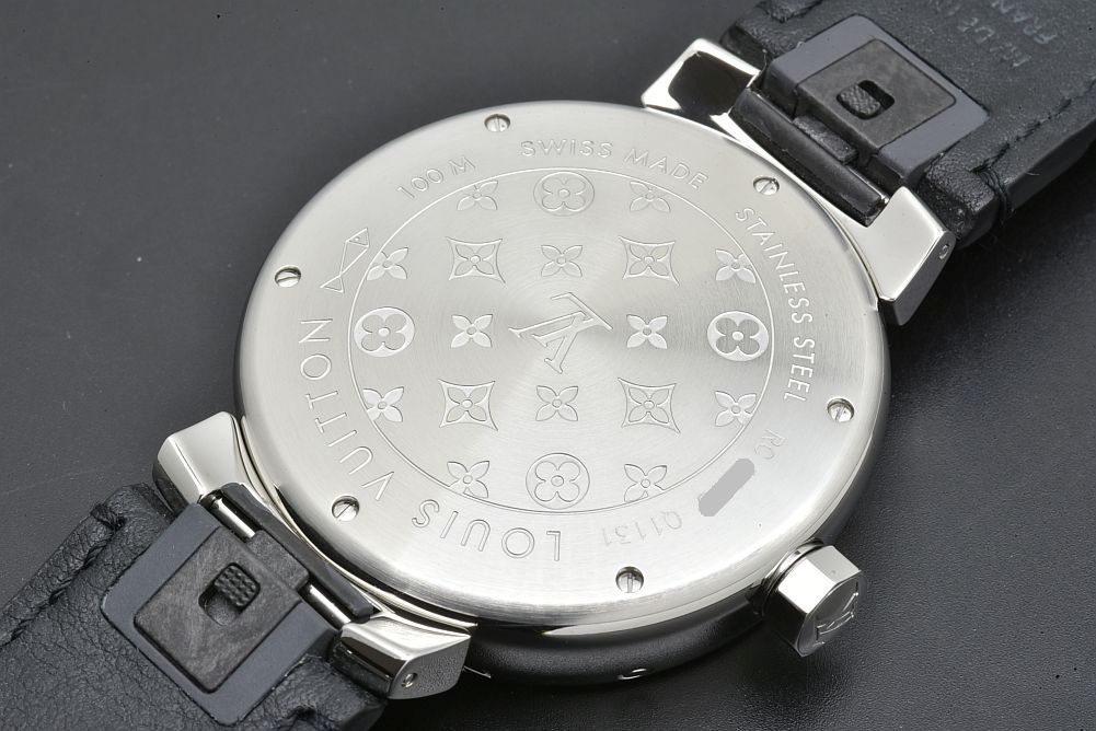 弊社では実施しておりませんルイ・ヴィトン LOUIS VUITTON Q1131 タンブール デイト GMT 自動巻き メンズ _796299 -  腕時計(アナログ)