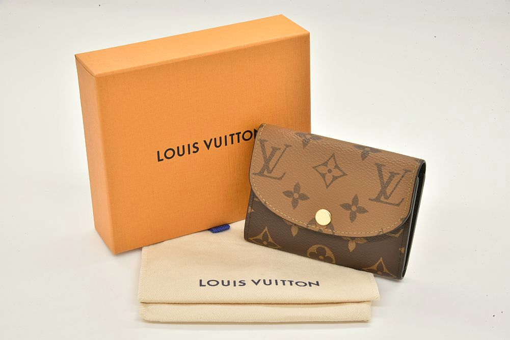 LOUIS VUITTON ルイヴィトン モノグラム リバース ポルトモネ ロザリ