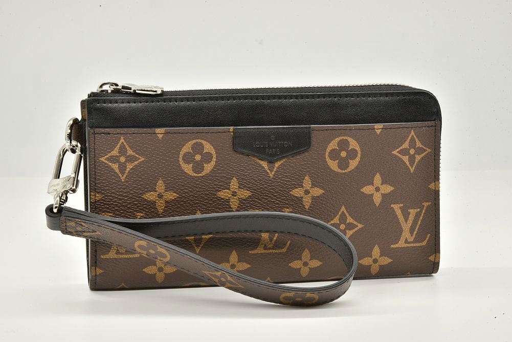 付属品箱ありギャランティーありLOUIS VUITTON 長財布 ジッピードラゴンヌ モノグラムマカサー