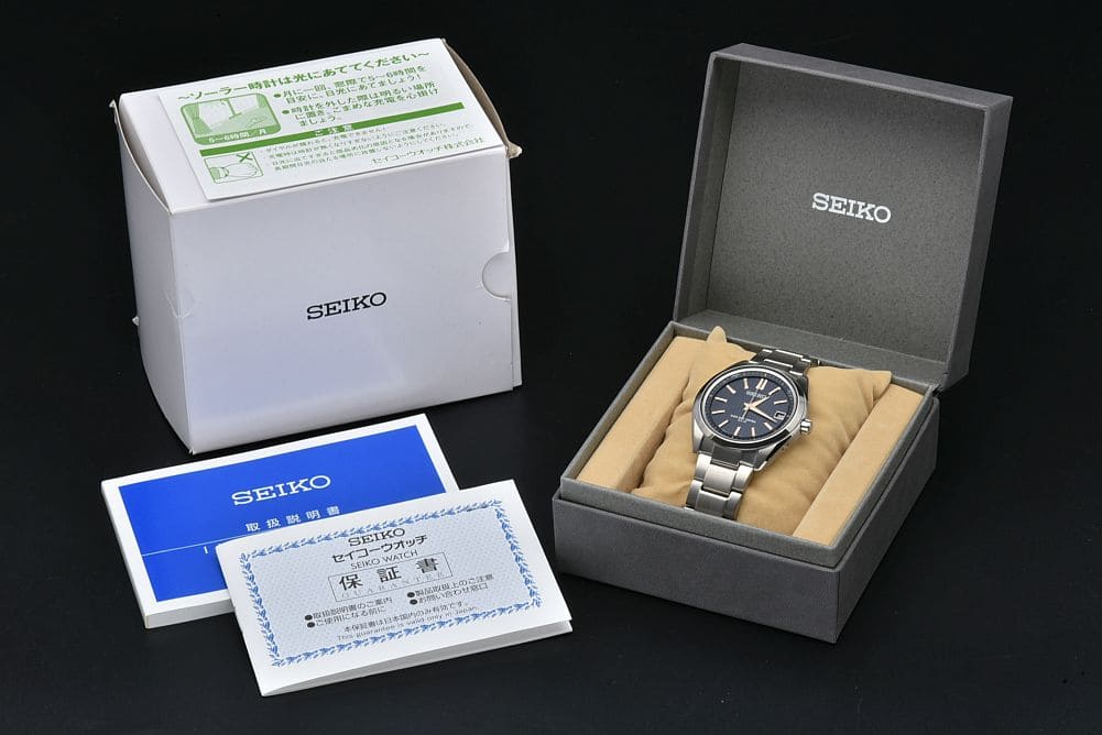 【極美品】SEIKOブライツSAGZ083/7B24-0BH0箱保付メンズ腕時計チタン