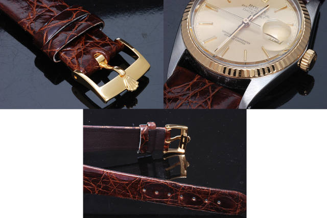新作通販ROLEX ロレックス 16013 デイトジャスト メンズ 腕時計 自動巻き ゴールド文字盤 バーインデックス 3針 デイト SS コンビ 管理YK25751 男性用